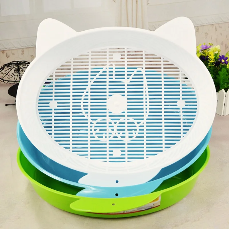 Раковина для туалета домашних животных Круглый закрытый туалет щенков котят