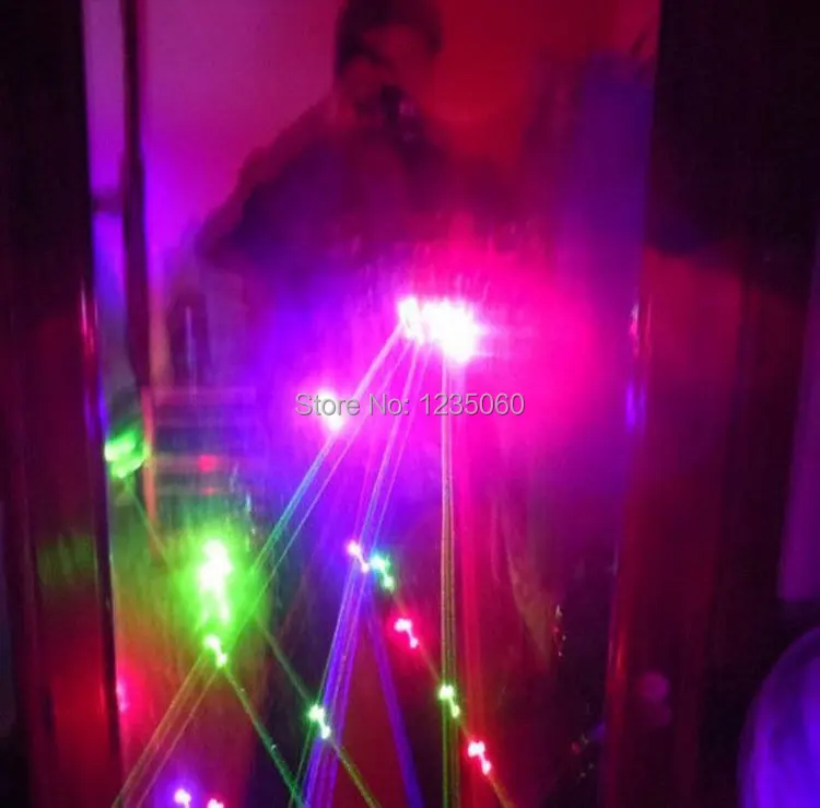 2 в 1 многолинейные лазерные перчатки RGB с зелеными красными синими для