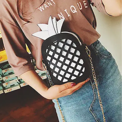 Женские сумки через плечо с ананасом на цепочкой|pineapple shoulder bag|chain bagshoulder bags |