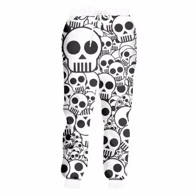 skull pants 04 Большие размеры 4XL 5XL пользовательские джоггеры брюки готический 3D череп дьявола печати Забавные тренировочные брюки для мужчин/wo мужчин хип хоп стиль брюки унисекс - Цвет: skull pants 04