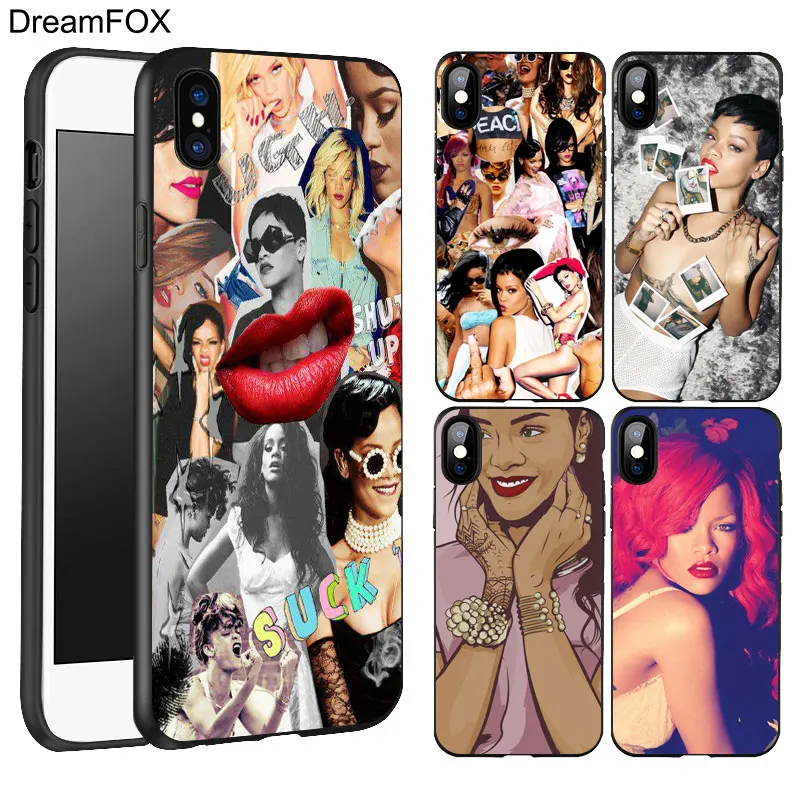 DREAMFOX K175 Rihanna Complex Черный Мягкий ТПУ силиконовый чехол для Apple iPhone 11 Pro XR XS Max X 8 7 6 6S Plus