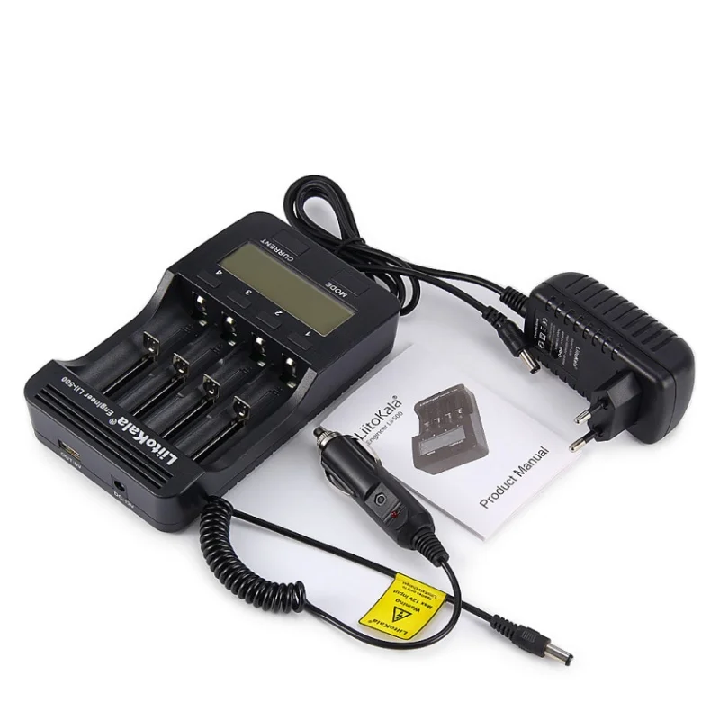LiitoKala Lii 500 402 PD4 cargador de 18650 pantalla LCD bateria prueba 18350 26650 10440 14500 18500 AA AAA bateria|Зарядные