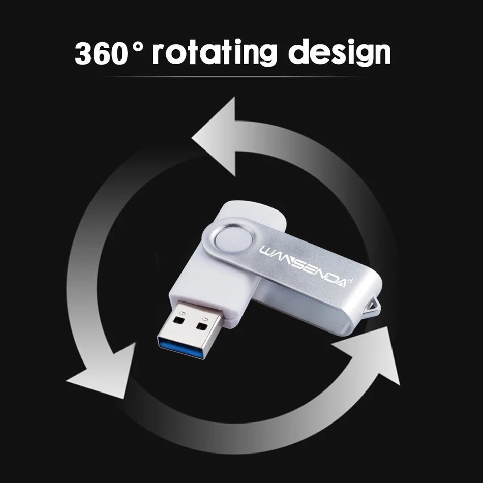 Новинка WANSENDA флеш накопитель USB 3 0 вращающийся 128 Гб 64 ГБ 32 16 8 высокоскоростной 256