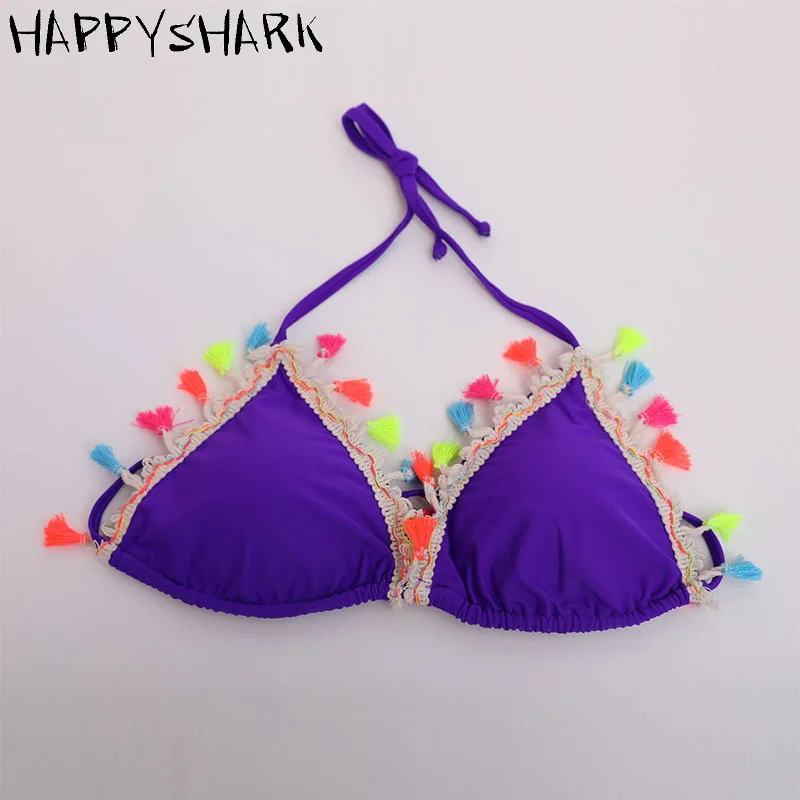 HAPPYSHARK 2018 новый красочный кисточкой купальники Для женщин ручной работы