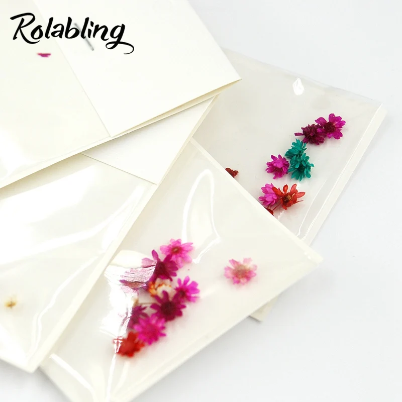 Наклейки для маникюра в виде маленьких цветов Rolabling, украшения для дизайна ногтей, аксессуары для маникюра, сушеные цветы