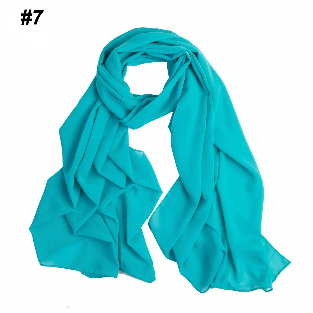 Женский простой шифоновый шарф с пузырьками шаль на голову модный элегантный