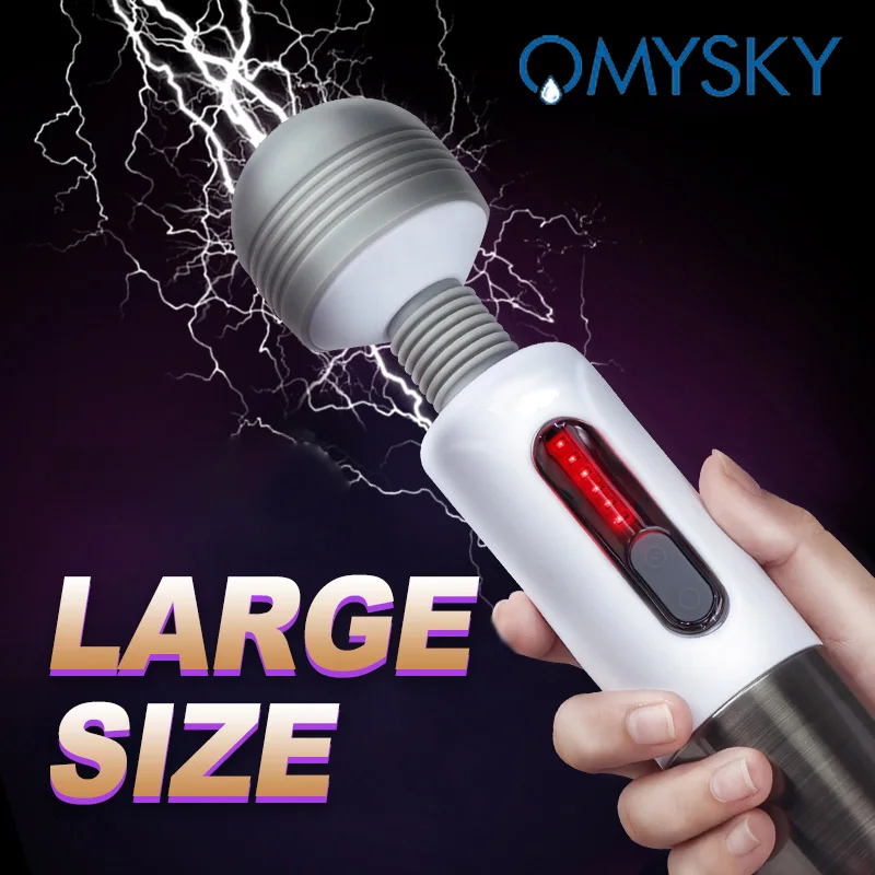 Мощный вибратор OMYSKY огромный массажер для головы нагревательный AV