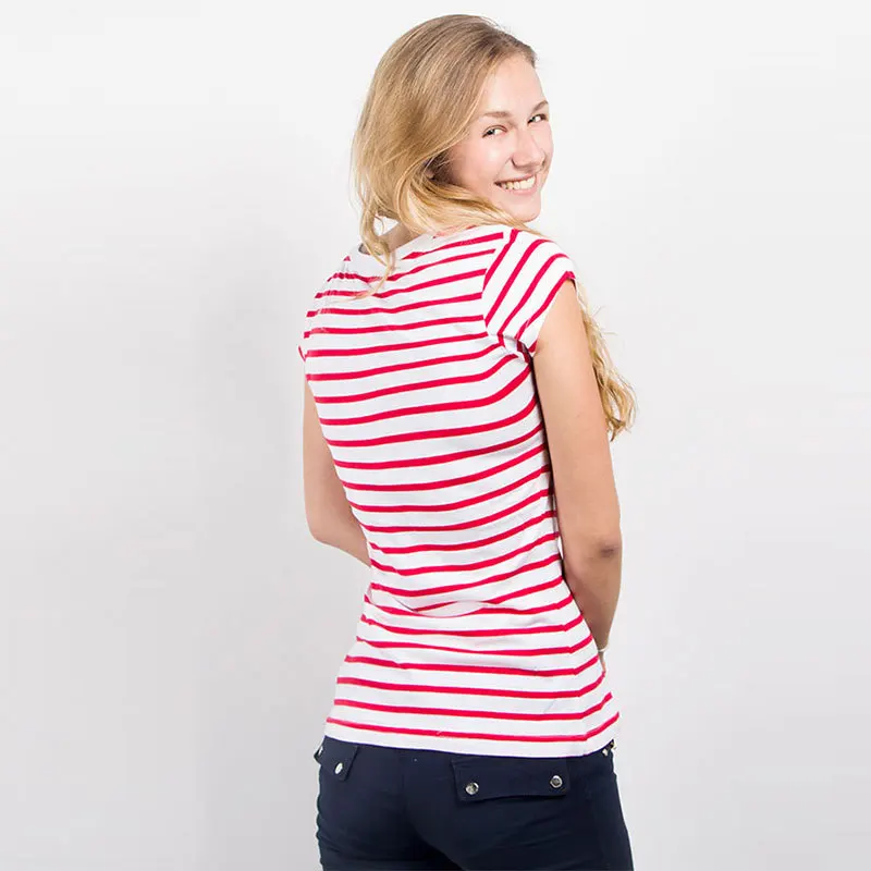Women Brand T Shirt Ladies O-neck striped Cute Cartoon Print short Sleeve Slim Cotton Tops Tees Plus Size WT700 | Женская одежда