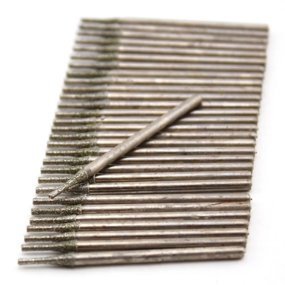 

30Pcs 0.4-2.0mm Lapidary Diamond Drill Bits Coated Small Carving Burrs Micro Masonry Drilling Jewelry Tools for Gem Stone Marble