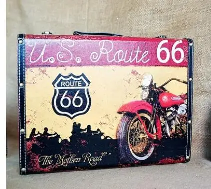 Домашний декор Британский винтажный кожаный ящик античная деревянная коробка