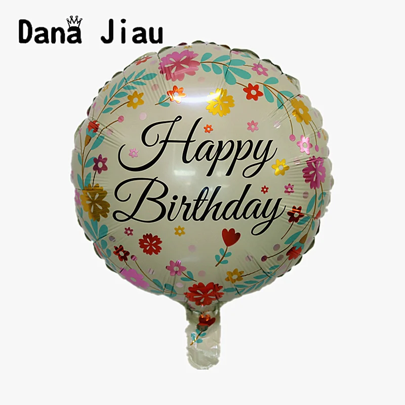 

NEW 18inch happy birthday flower balloons sweet party decoration ballon kids toy supplier Baby Showers Inflatable Ballons