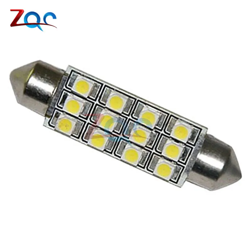 5 шт. автомобильный КУПОЛ 12 3528-SMD светодиодный светильник гирлянда для салона 40 мм белый большой