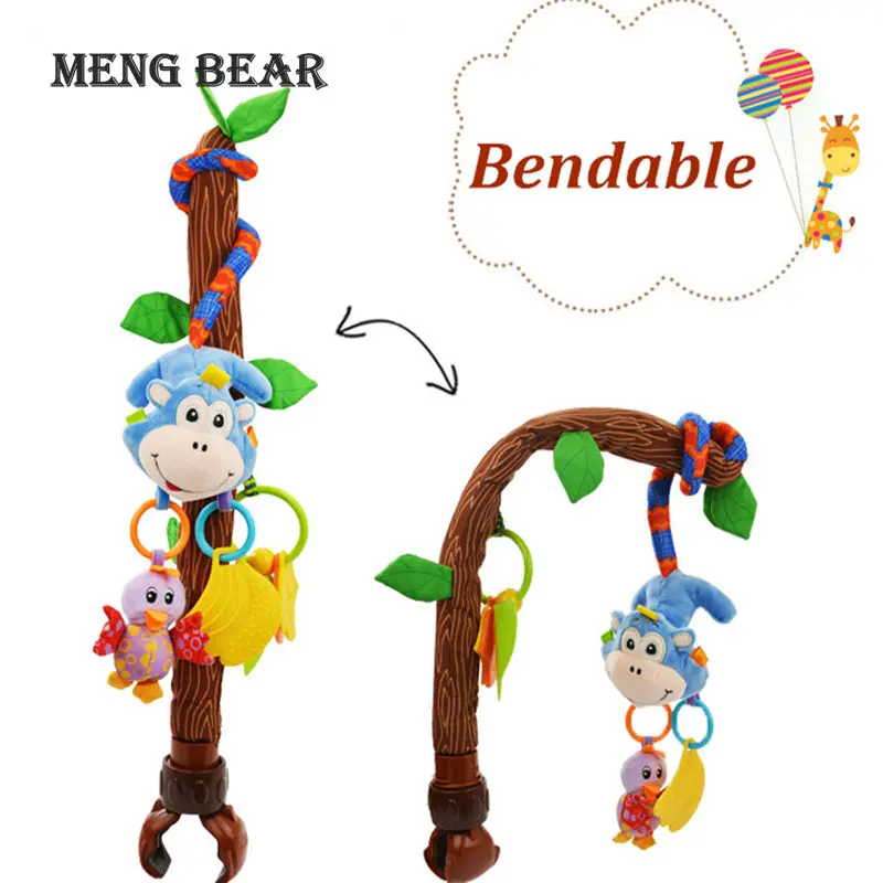 Meng с рисунком медведя детские погремушки игрушки мобильные телефоны Гибкие