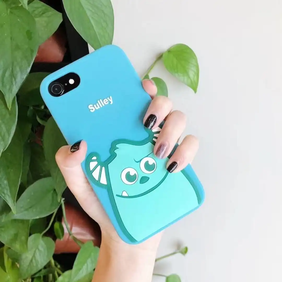 SAM S10 plus Cartoon Silicone Case 3D Cute Sullivan phone cover For Samsung S9 S8 / Note 8 /9 Mike Wazowski Soft case |