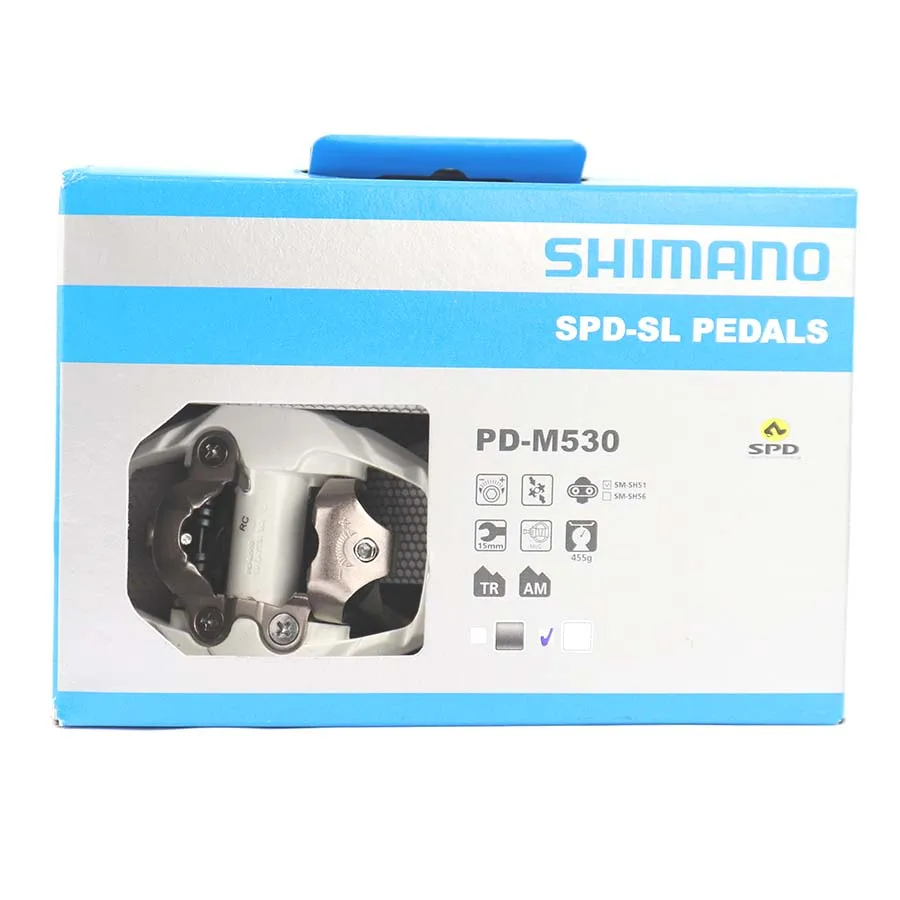 SHIMANO PD M530 педаль SPD MTB Trail без клипов педали с бутсами в комплекте SM SH51 оригинальная