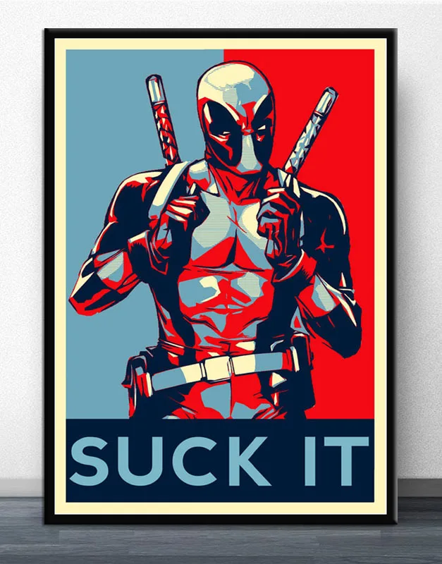 Постер и принты Дэдпул Крик 1 2 DC Marvel супергерой аниме фильм настенная живопись настенные картины для гостиной домашний декор - Цвет: Темно-серый