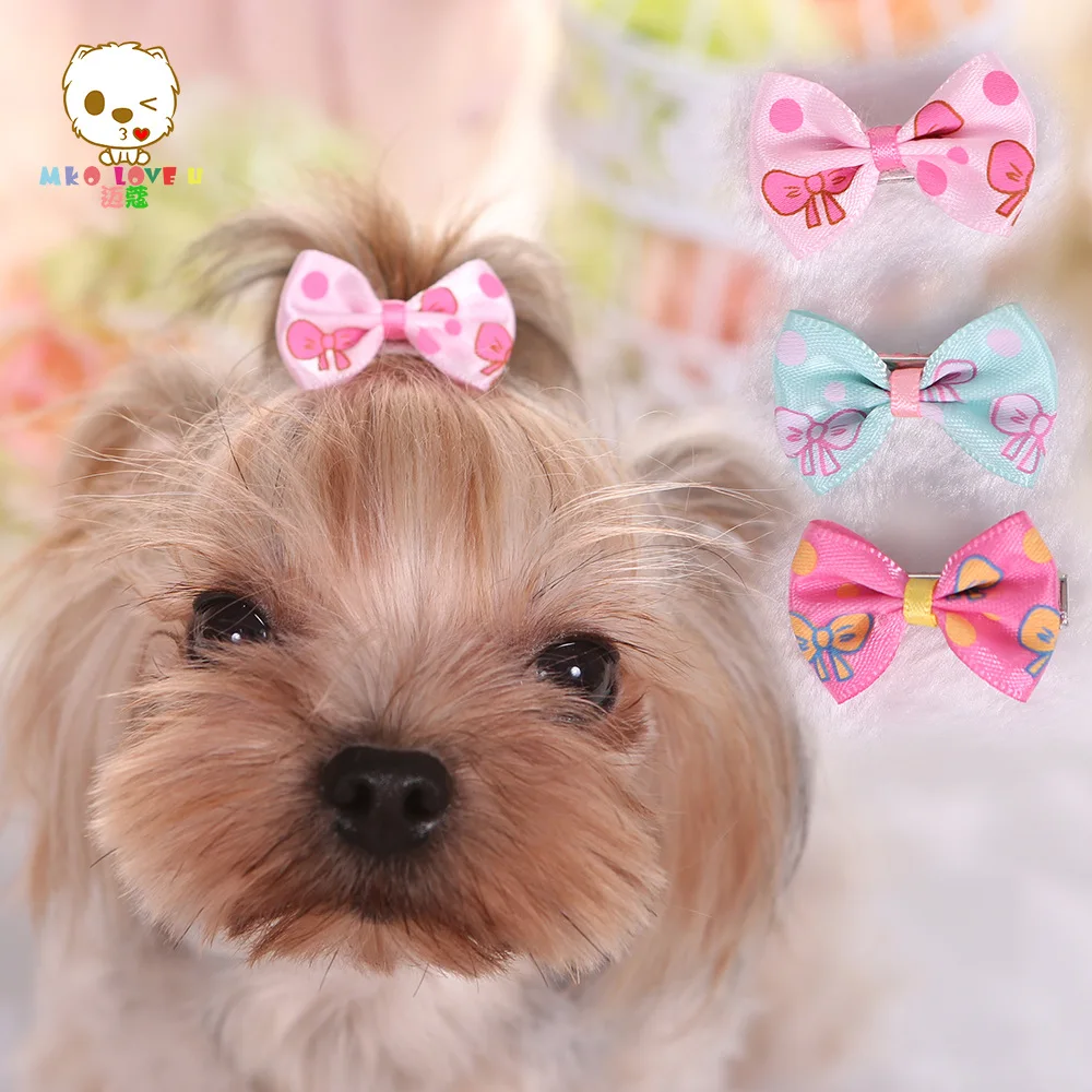 Pasador Yorkshire VIP para mascotas, accesorios para el cabello para perros, horquilla para mascotas con estampado, 50 Uds.-0