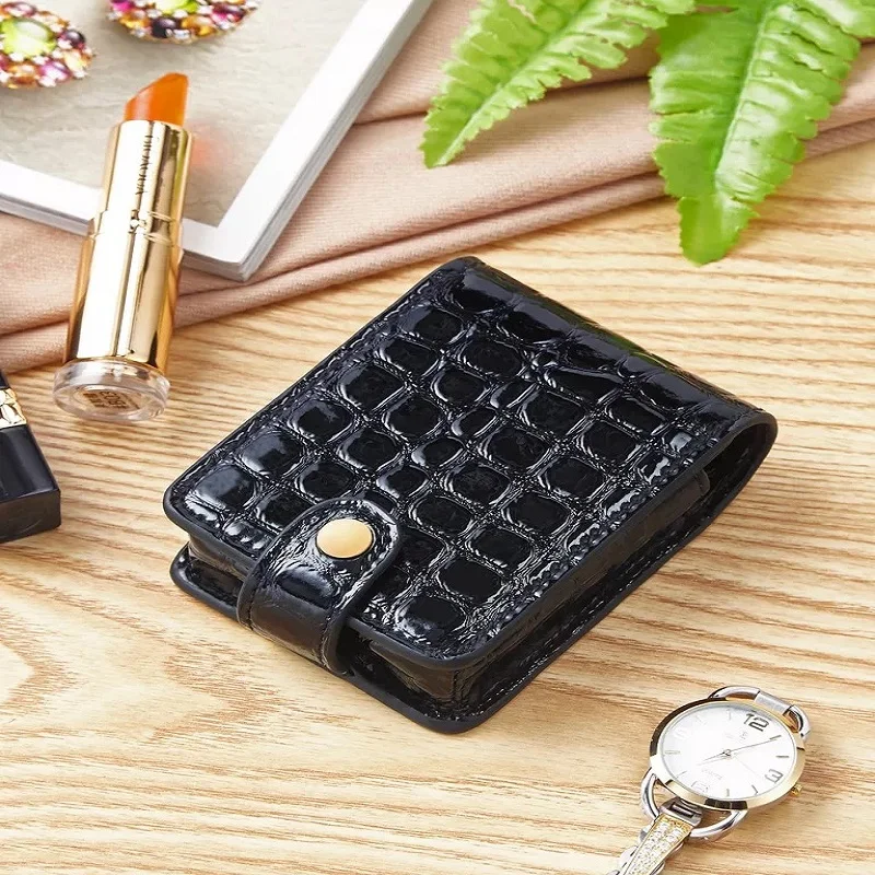 Косметичка для губной помады с зеркалом дорожный мешок органайзер кожаный