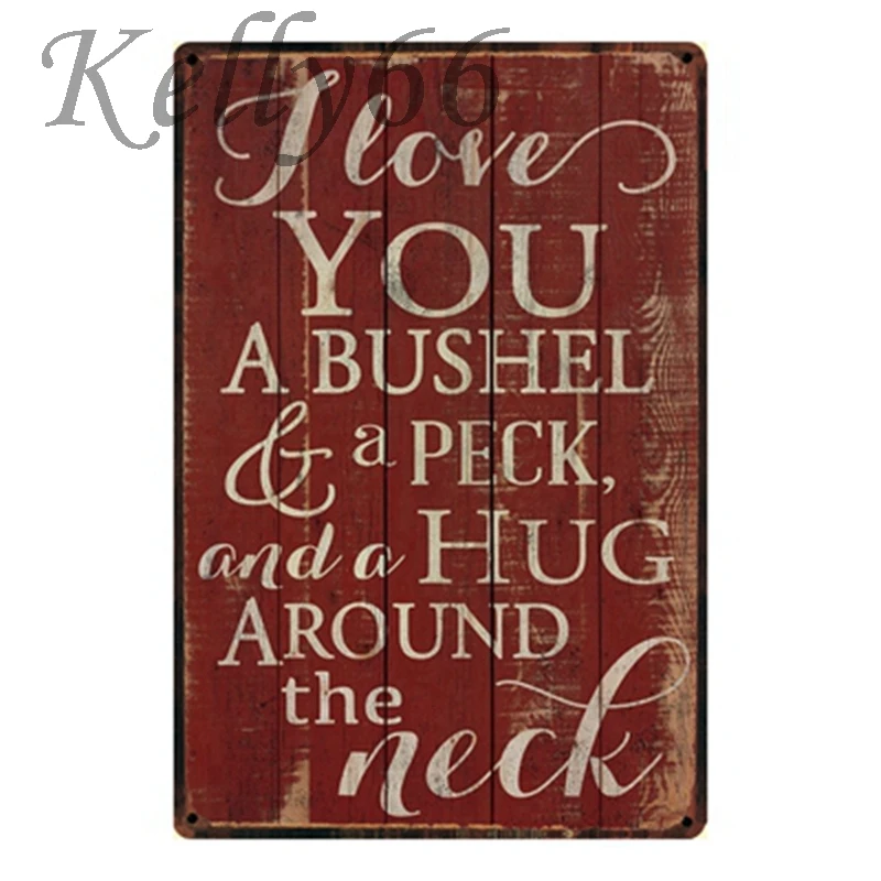 

[ Kelly66 ] I Love you Neck Mural painting Metal Tin sign Home Decor Pub Wall Art Craft 20*30 CM Size y-1146
