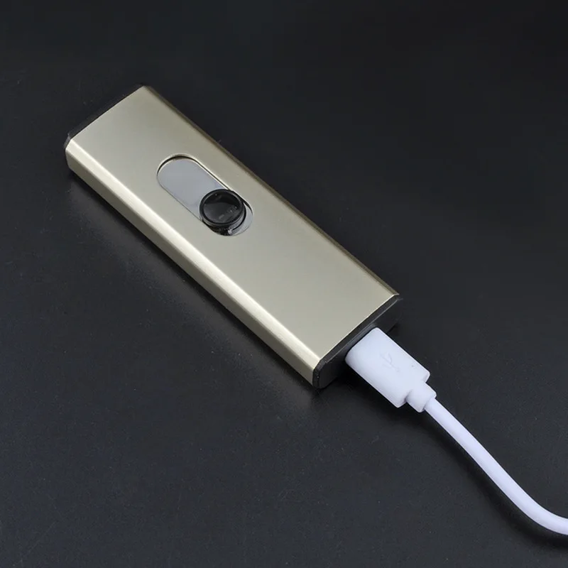 USB Зажигалка тонкая Arc плазменная Ветрозащитная электронная перезаряжаемая для