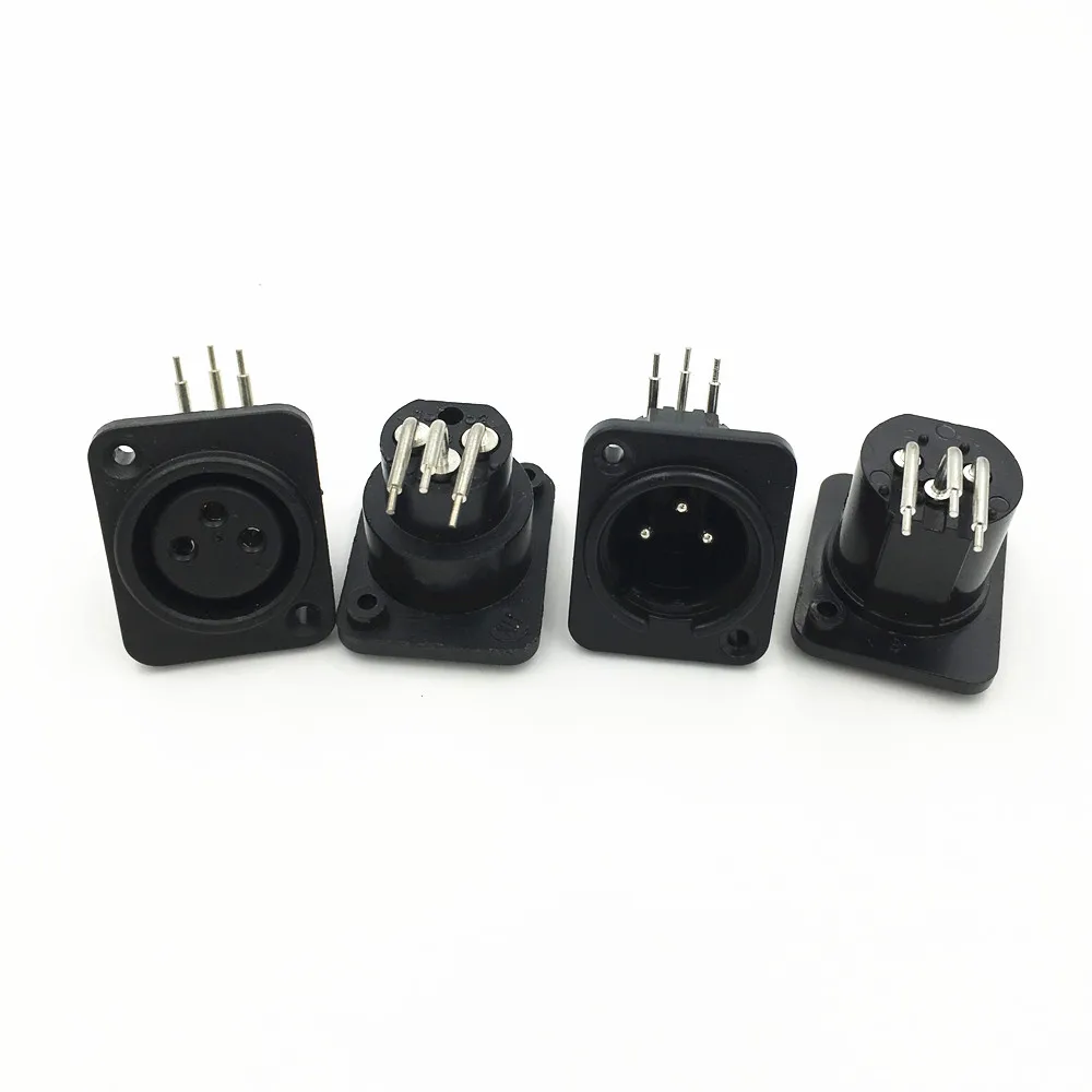8 шт./4 комплекта XLR 3 контактный гнездовой и Мужской Шасси панельный адаптер для