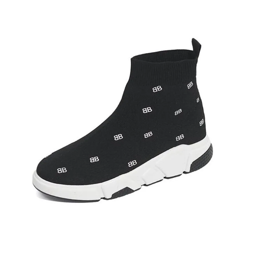 Женские ботинки Martin из эластичной ткани на весну и осень универсальные черные в