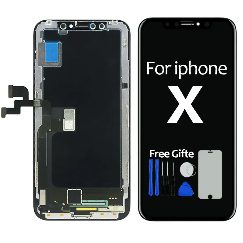 Для iPhone X XR XS Max ЖК-экран дисплей Замена с 3D сенсорный дигитайзер сборка OLED/incell