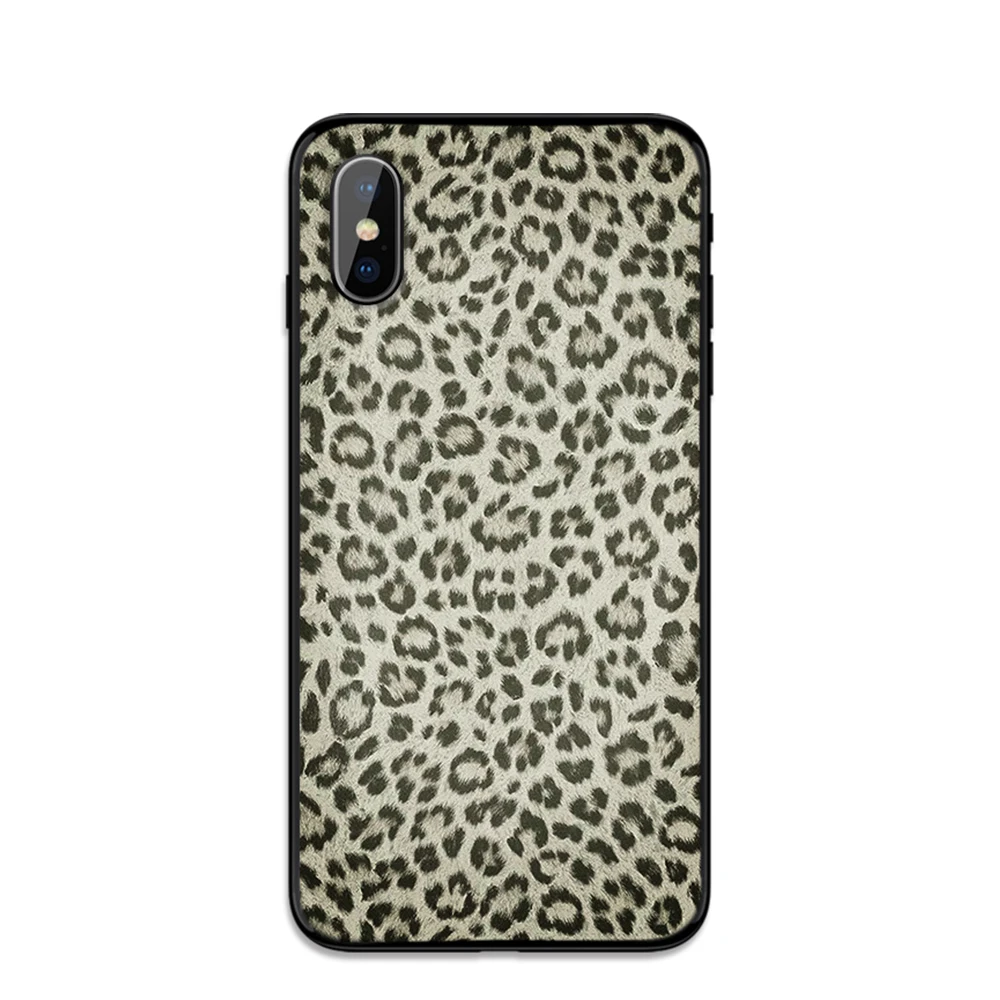 Мягкий чехол из ТПУ с леопардовым принтом для Apple iPhone 6 6S 7 8 Plus 5 5S SE X XS MAX XR