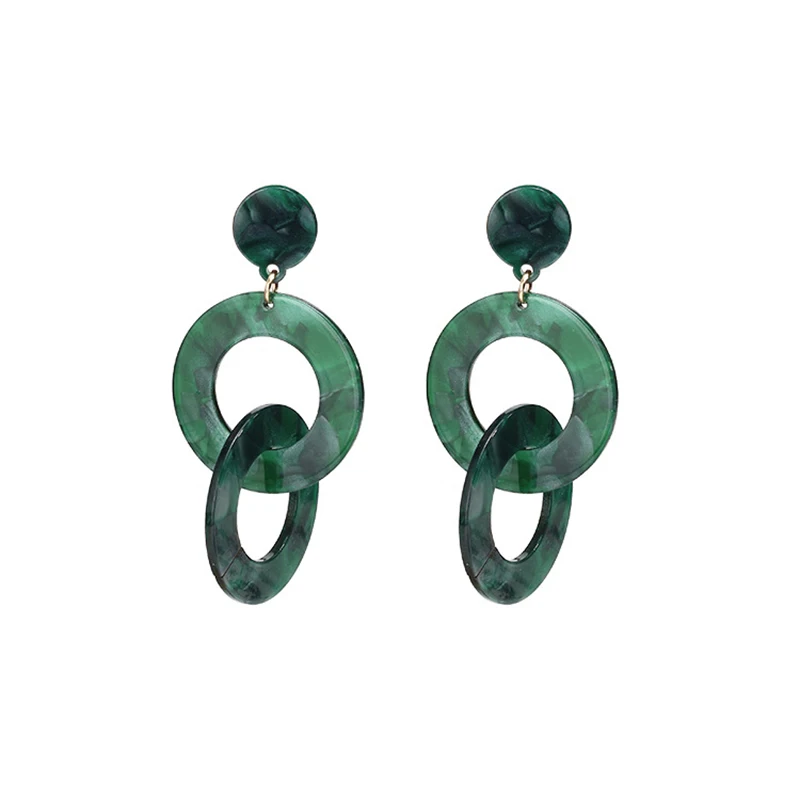 Модные Акриловые украшения длинные женские серьги в стиле бохо круглые большие