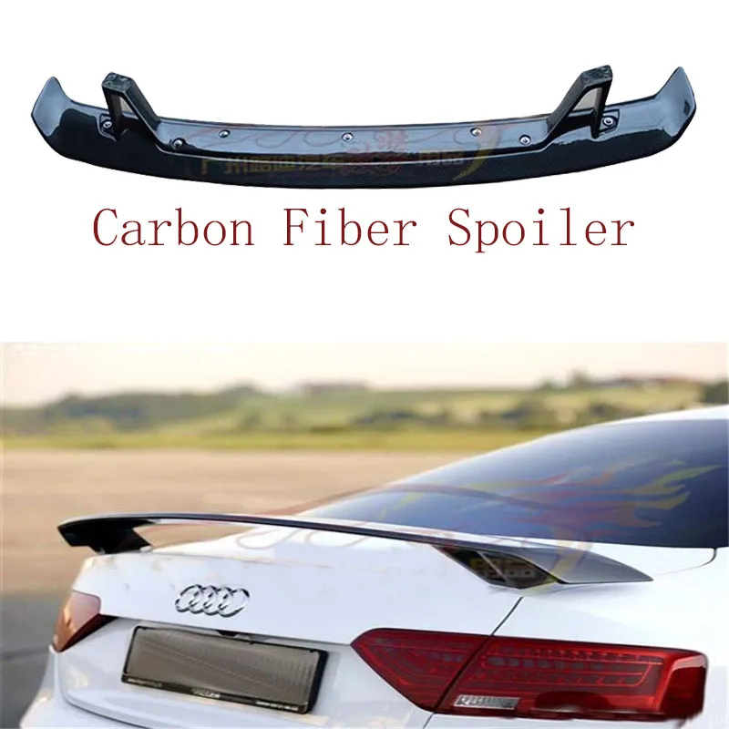 

Спойлер из углеродного волокна для Audi TT A3 S3 RS3 A4 S4 RS4 A5 S5 RS5 A6 S6 A8 2009-2017, высококачественные Спойлеры для крыла, автомобильные аксессуары