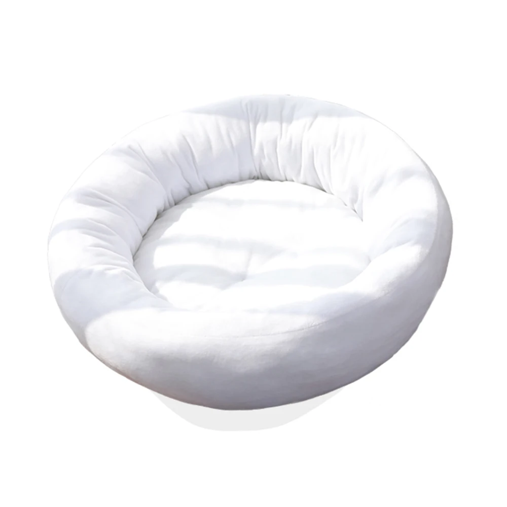 white super soft Домик для кошки кровать круглые плюшевые маленькие и средние Домашние Животные Кошки питомник коврик круглая кровать для собаки четыре сезона универсальный для гамак для животных - Цвет: white super soft