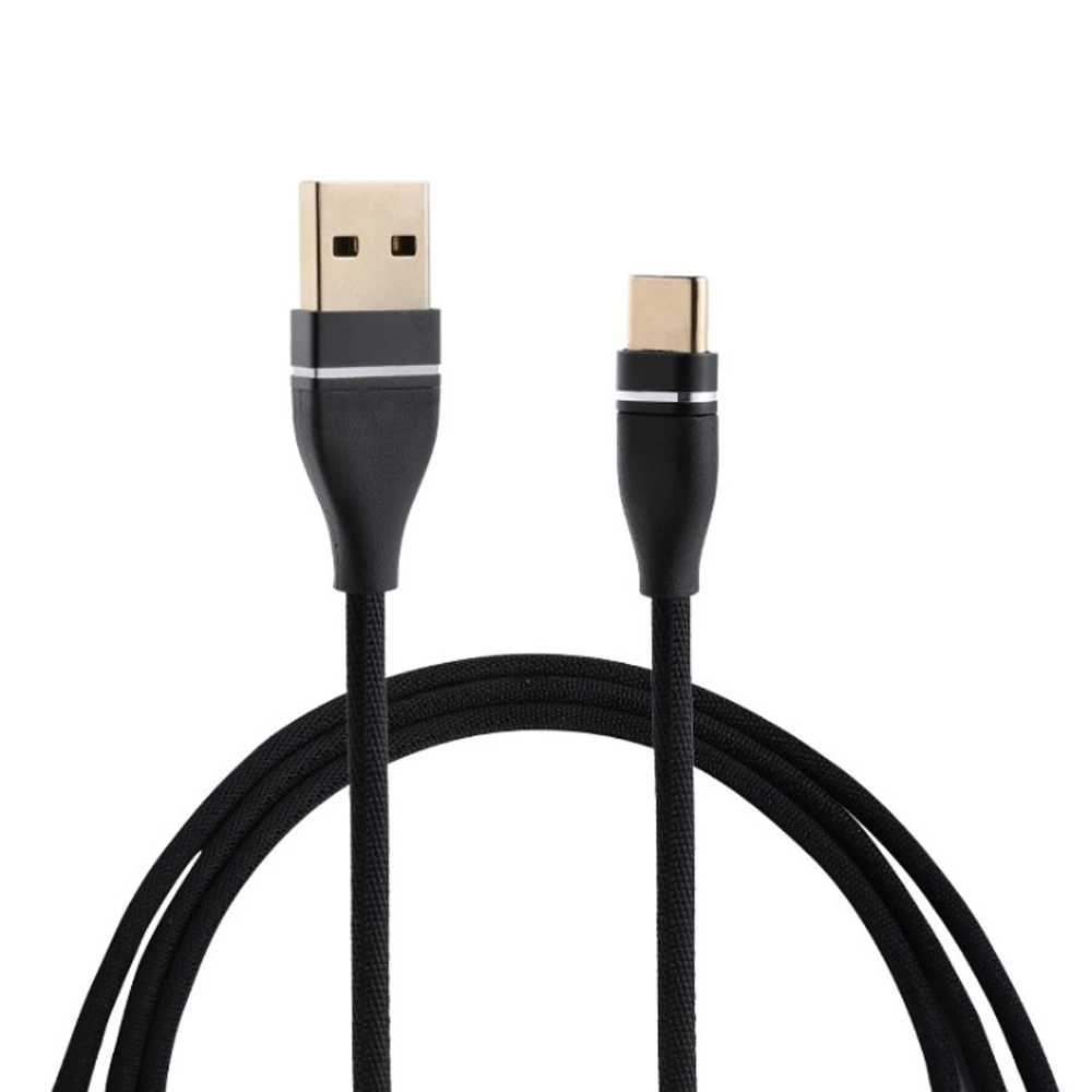 50 шт./лот 1 м 3 фута 2.1A Nylone Плетеный USB C кабель для Samsung Galaxy S9 Plus Note 8 S8 Xiaomi Type
