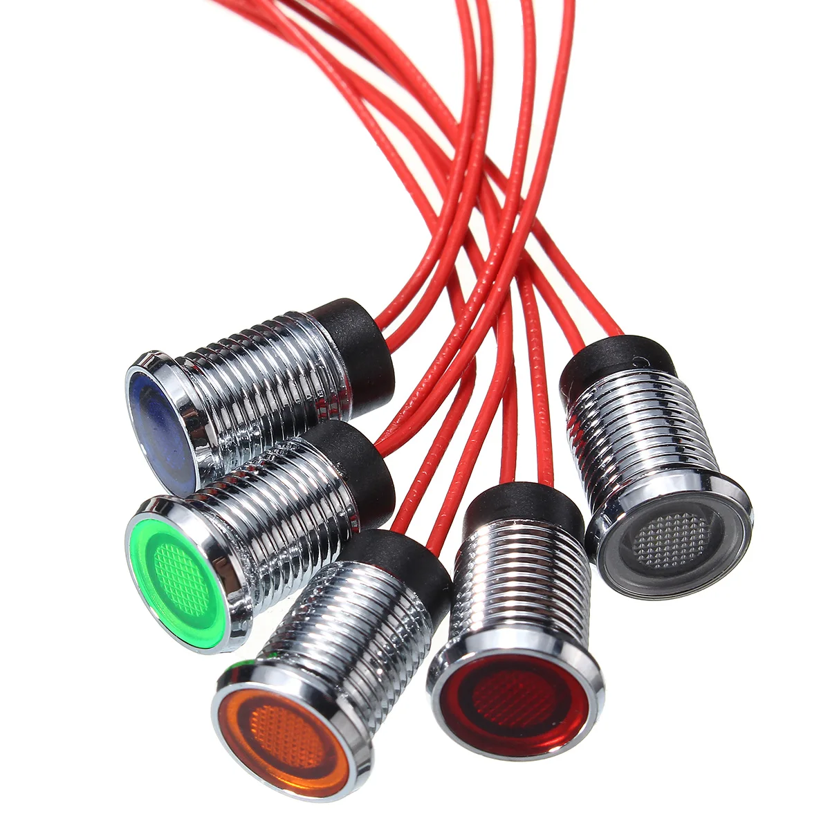 Автомобильный светодиодный индикатор 8 мм Лампа приборной панели 12 В