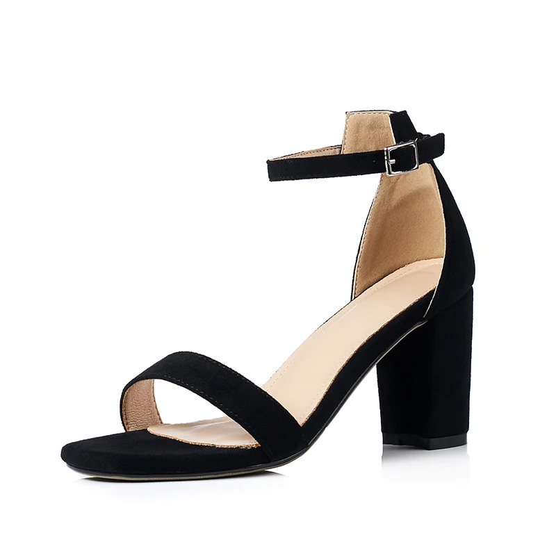 Женская летняя замшевая обувь на массивном каблуке Размеры 33 40|Боссоножки и