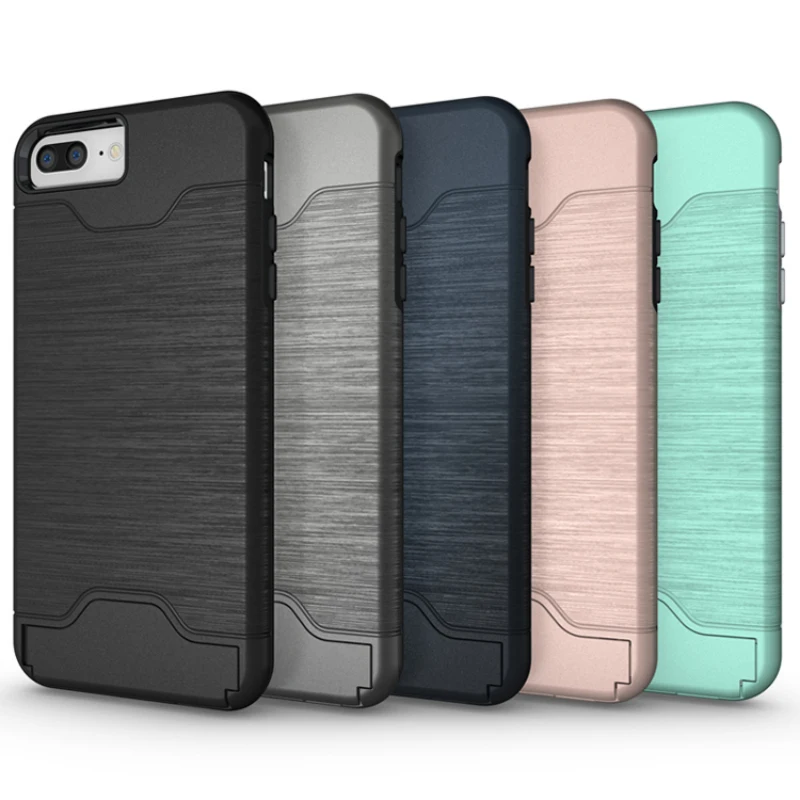 TANZ Armor вместительная Кредитная карта чехол для iPhone 7 plus 6X6 Plus 6 SPlus Слот Бумажник ID