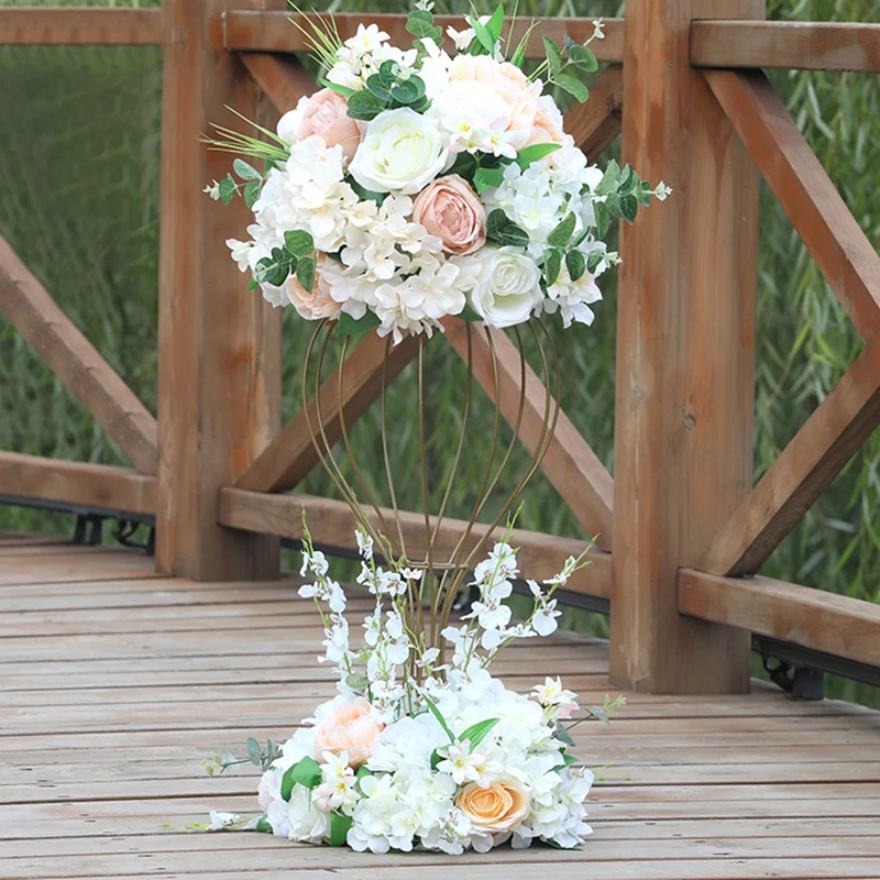 Высококачественный Свадебный обеденный стол искусственные цветы шар дорога