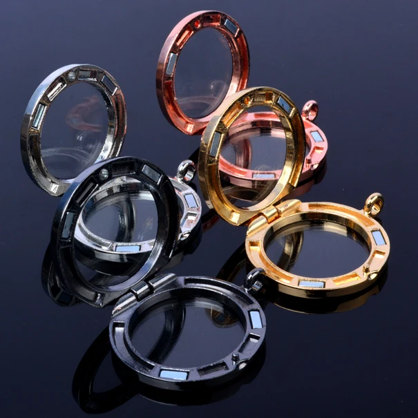 10 шт./лот Лидер продаж 30 мм круглый с магнитом стеклянный кулон плавающий