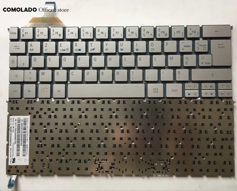 FR Французский Клавиатура для acer S7 S7-391 S7-392 MS2364 серебро подсветкой раскладка клавиатуры FR