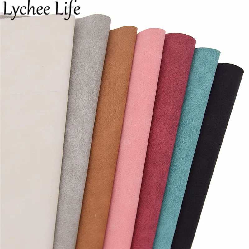 Lychee Life A4 искусственная замша кожа ткань красочные 21x29 см Ткань современная домашняя одежда текстиль принадлежности для шитья товары