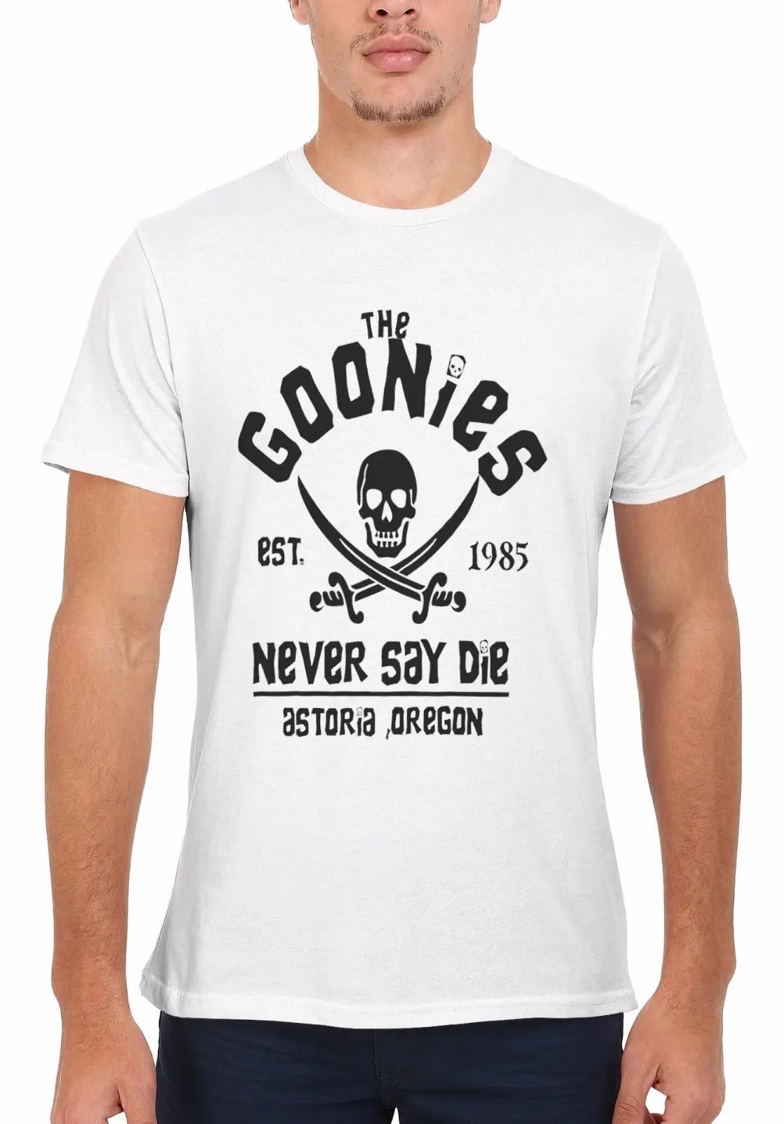 Distressed The Goonies Never Say Die мужская и женская жилетка топ унисекс футболка новинка 1817
