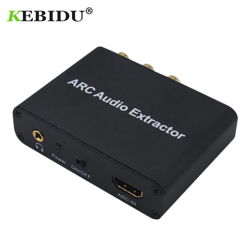 Kebidu ARC аудио экстрактор 3 5 мм стерео волокно коаксиальное Аудио HDMI совместимый