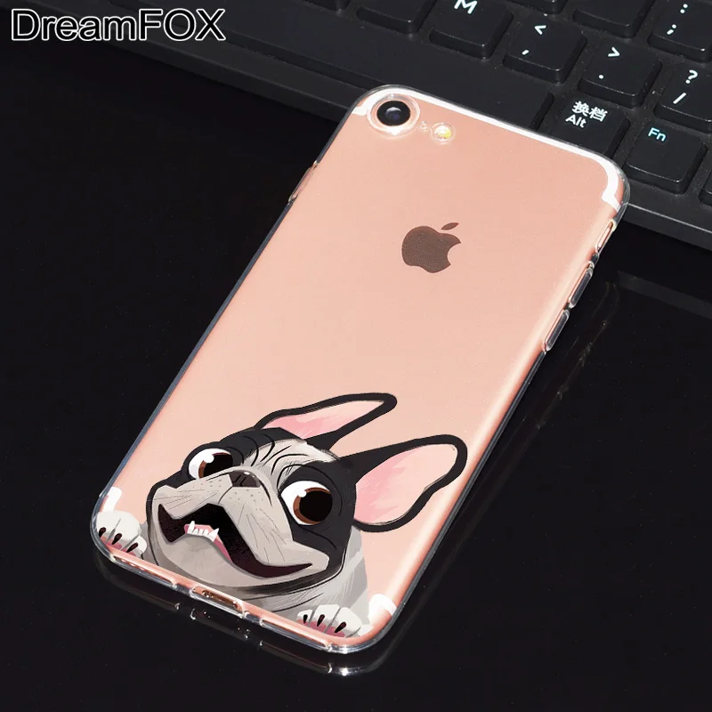 DREAMFOX L518 Cute Puppy Pug Soft TPU Silicone Case Cover For Apple iPhone 11 Pro XR XS Max 8 X 7 6 6S Plus 5 5S SE 5C 4 4S |