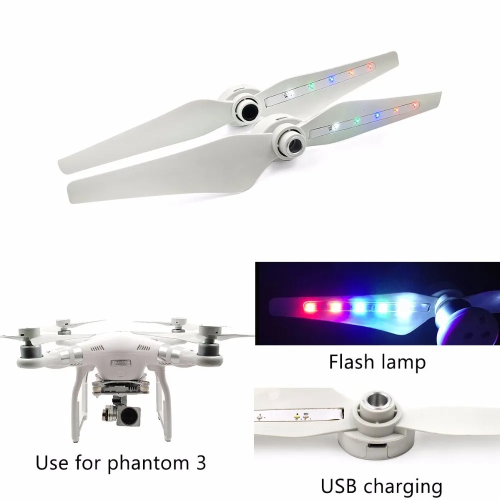 Светодиодный фонарь DJI Phantom 3 9450 лопастей пропеллера USB зарядное устройство