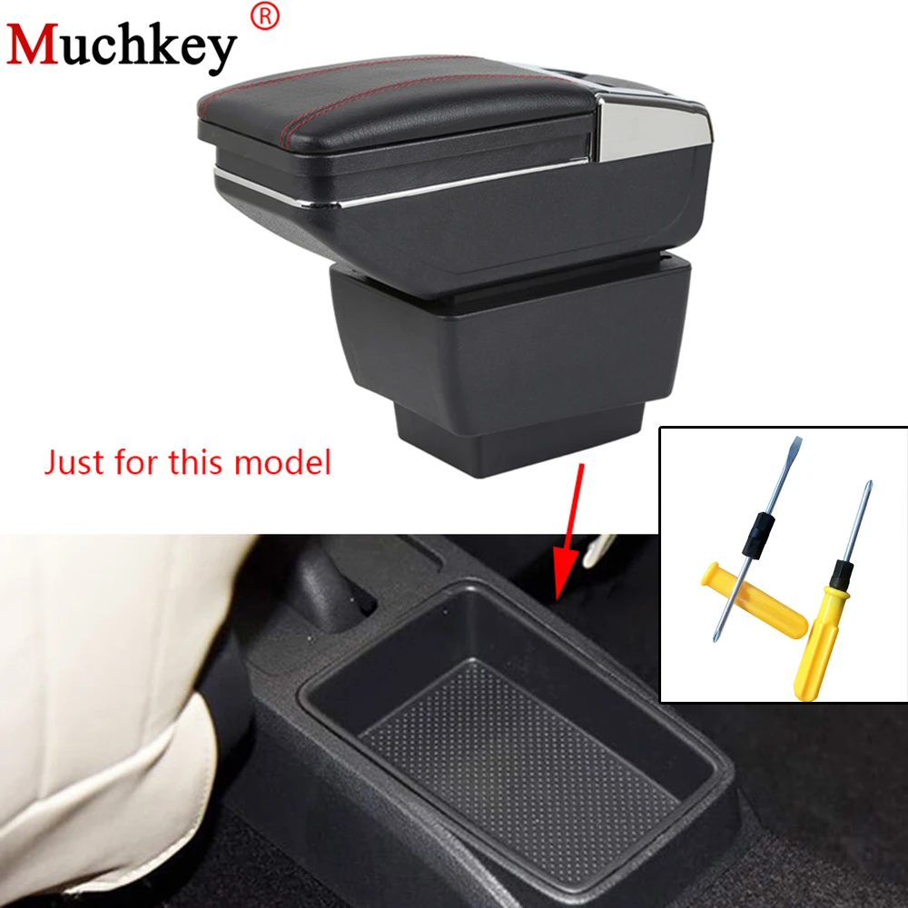 

Car Armrest box For Skoda Fabia 2015 2016 2017 central Console Arm Store content box cup holder ashtray Car Styling Accessories