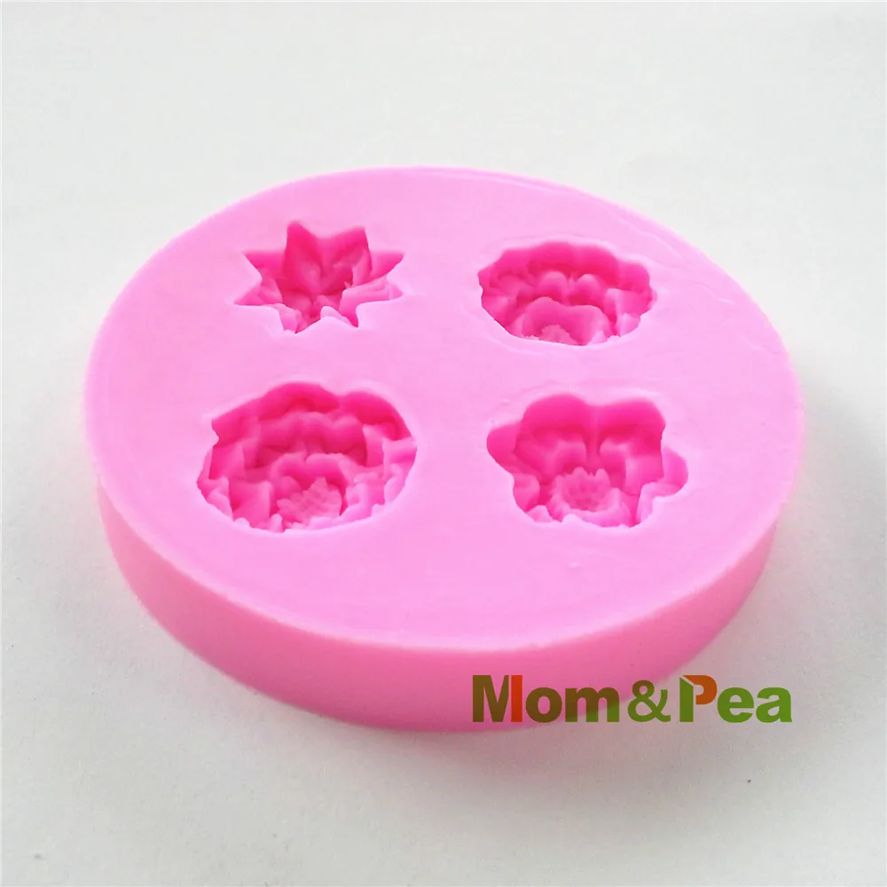 0497 Бесплатная доставка Мини силиконовая форма для мыла в форме цветов Mom &amp Pea