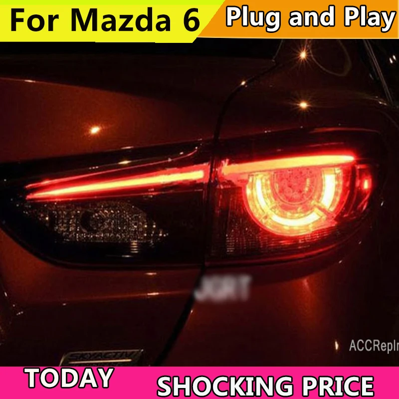 Doxa стайлинга автомобилей для Mazda 6 LED светильник s 2014-2017 светодиодный задний фонарь