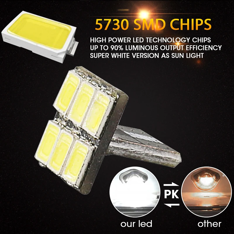 HLXG 10x СВЕТОДИОДНЫЙ парковочный T10 SMD запасной задний автомобильный интерьерный