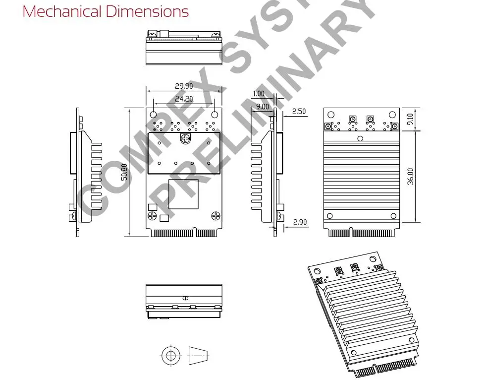 JINYUSHI для абсолютно нового Compex WLE1216V5-20 Qualcomm QCA9984 чип 1733 Мбит/с 4x4 волна-2 802.11ac/a/n мини PCIe модем