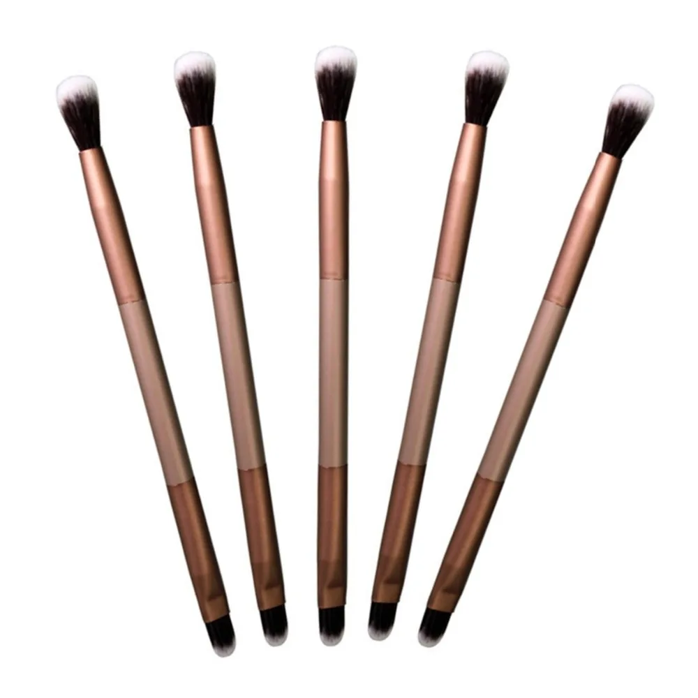 Кисти для теней с двойным концом 5 шт./лот ресницы румяна элегантная отбеленная