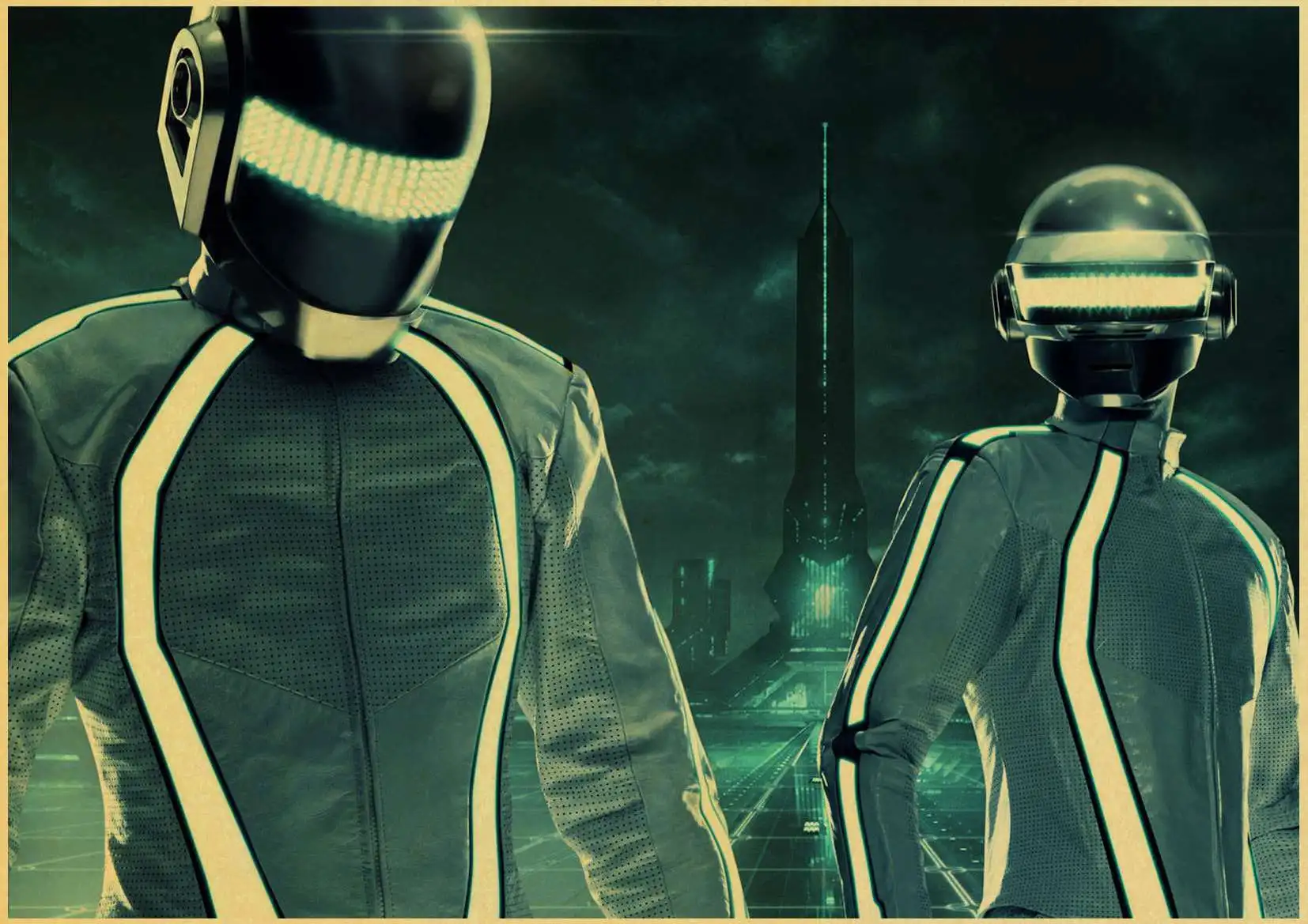 Daft панк-рок музыка постер музыкальной группы наклейки на стену винтажный плакатный принт высокого качества для бара и домашнего декора